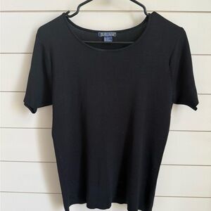 Vintage Harold's Women's Black  Top-100% Silk-Size L